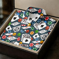 Poker Blackjack Hawaiian Golf Shirt, Playing Card Pattern Women's Golf Tops, Ladies Golf Shirts