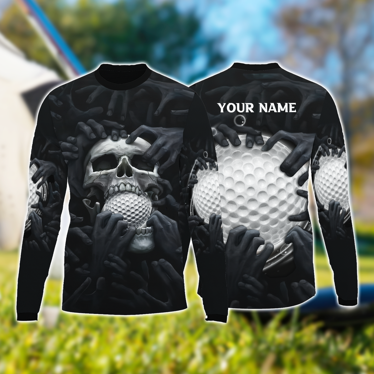 Skull Custom 3D Shirt, Gift For Golfers, Golf Gift For Men