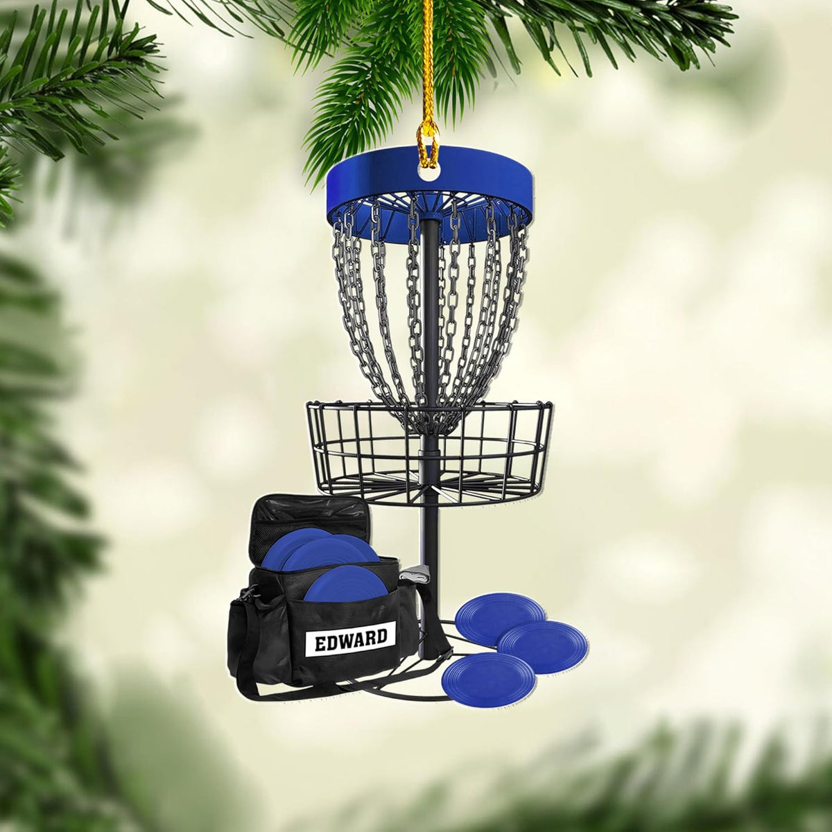 Personalized Disc Golf Ornaments, Golf Keychain, Golf Accessories, Gift For Golf Lover