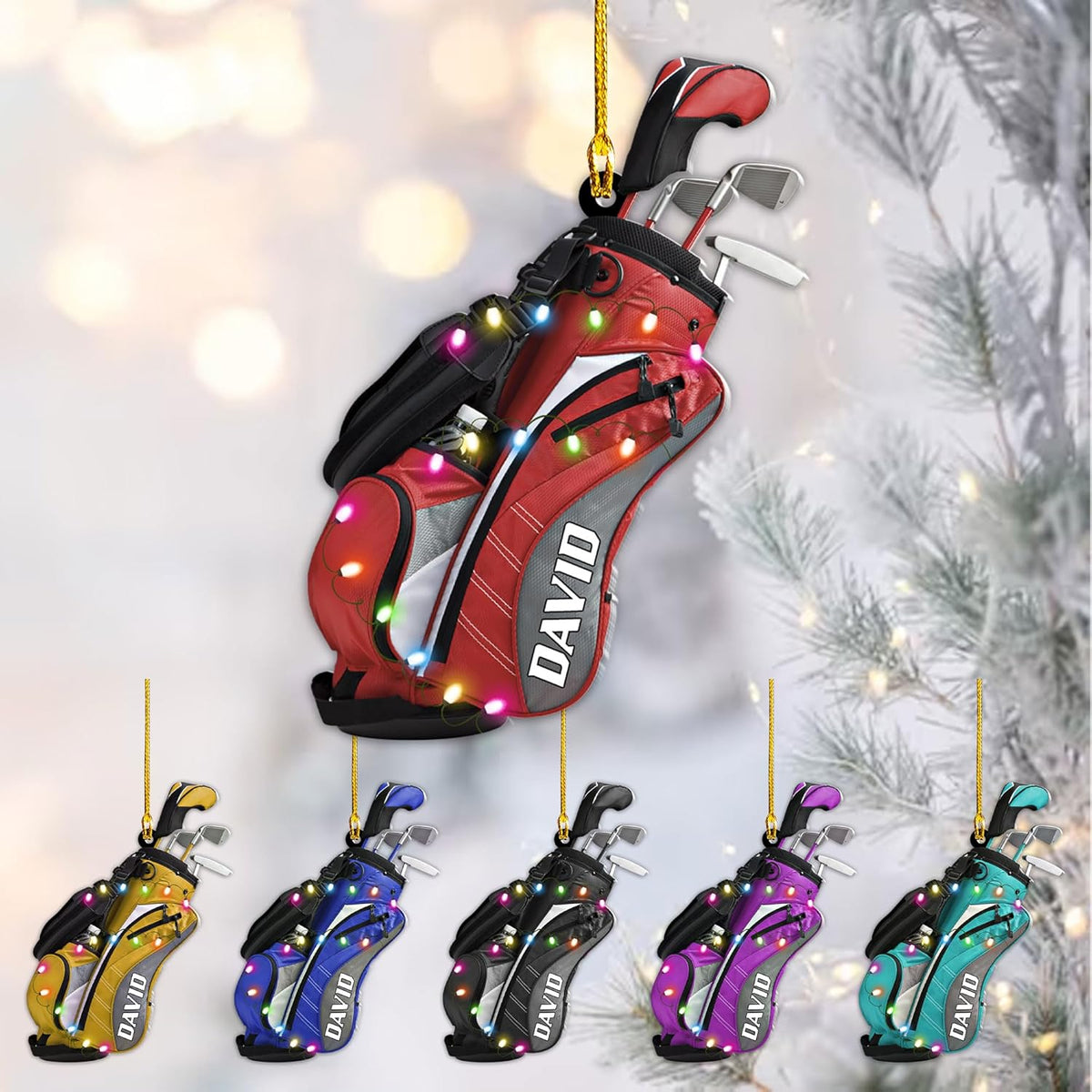 Personalized Golf Bag Ornaments, Golf Keychain, Funny Golf Accessories, Gift For Golfers