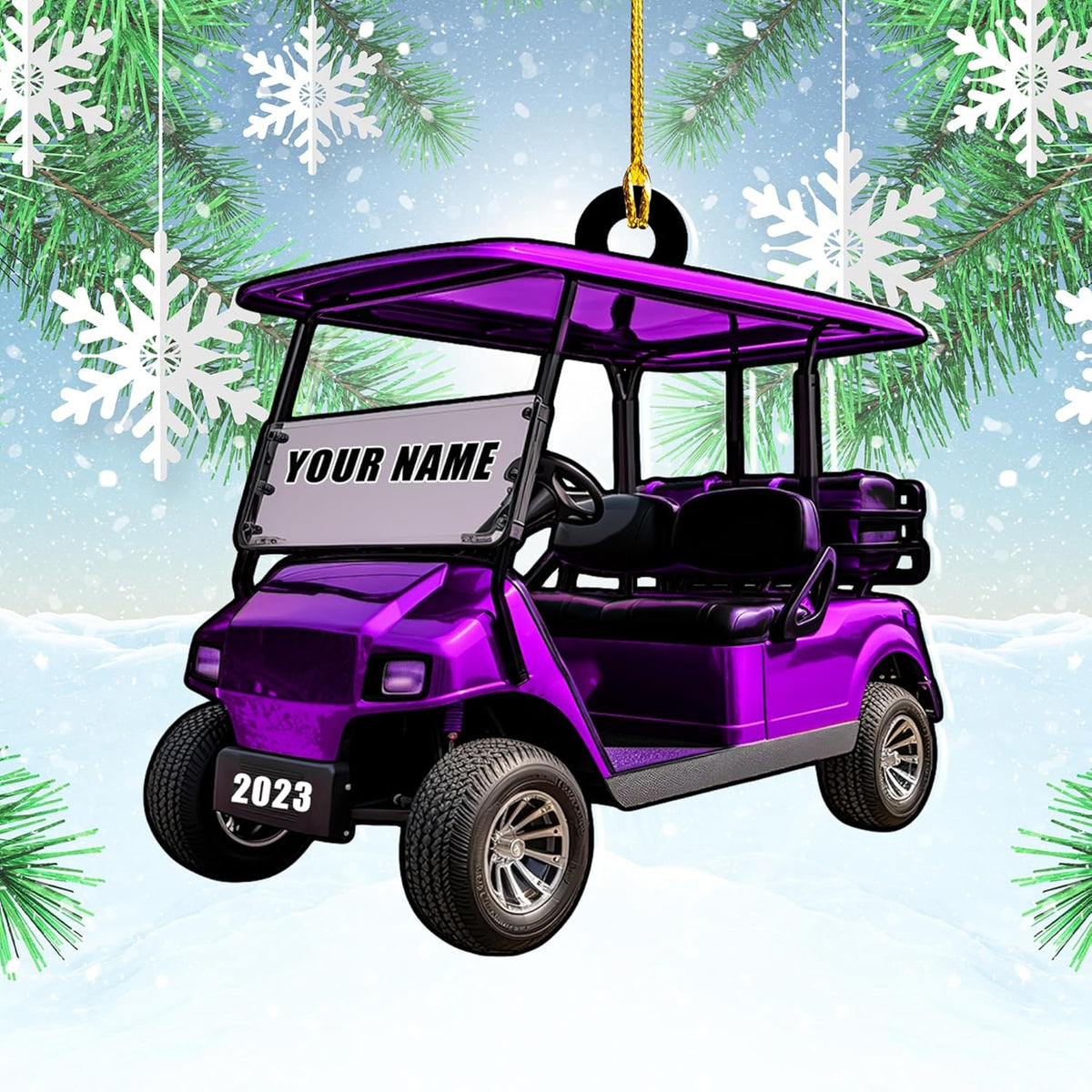 Personalized Golf Cart Ornaments, Golf Keychain, Funny Golf Accessories, Gift For Golf Lovers