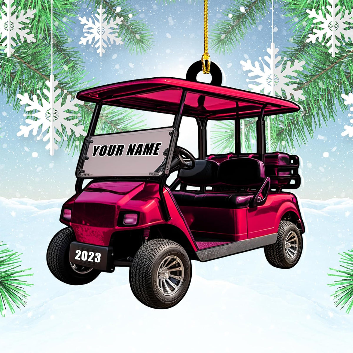Personalized Golf Cart Ornaments, Golf Keychain, Funny Golf Accessories, Gift For Golf Lovers