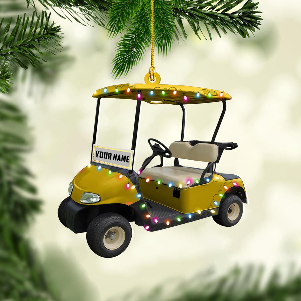 Personalized Golf Cart Ornaments, Golf Keychain, Funny Golf Accessories, Gift For Golfers