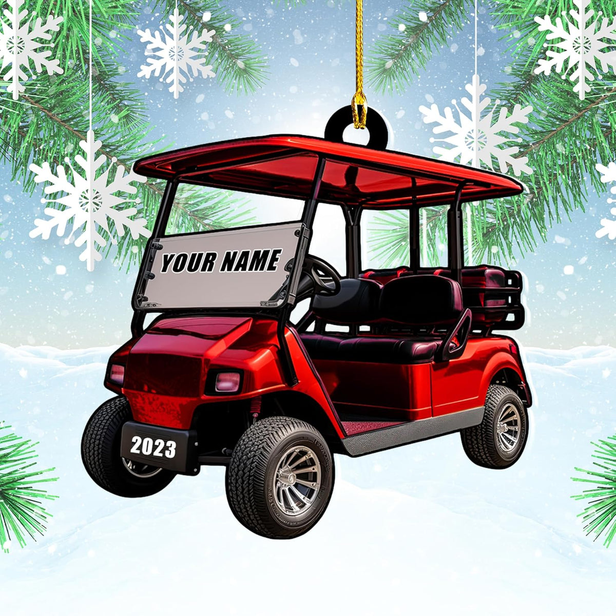 Personalized Golf Cart Ornaments, Golf Keychain, Funny Golf Accessories, Gift For Golf Lovers
