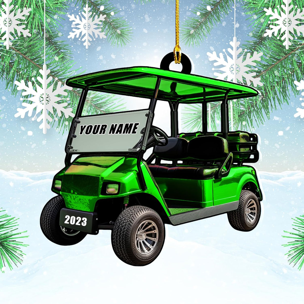 Personalized Golf Cart Ornaments, Golf Keychain, Funny Golf Accessories, Gift For Golf Lovers