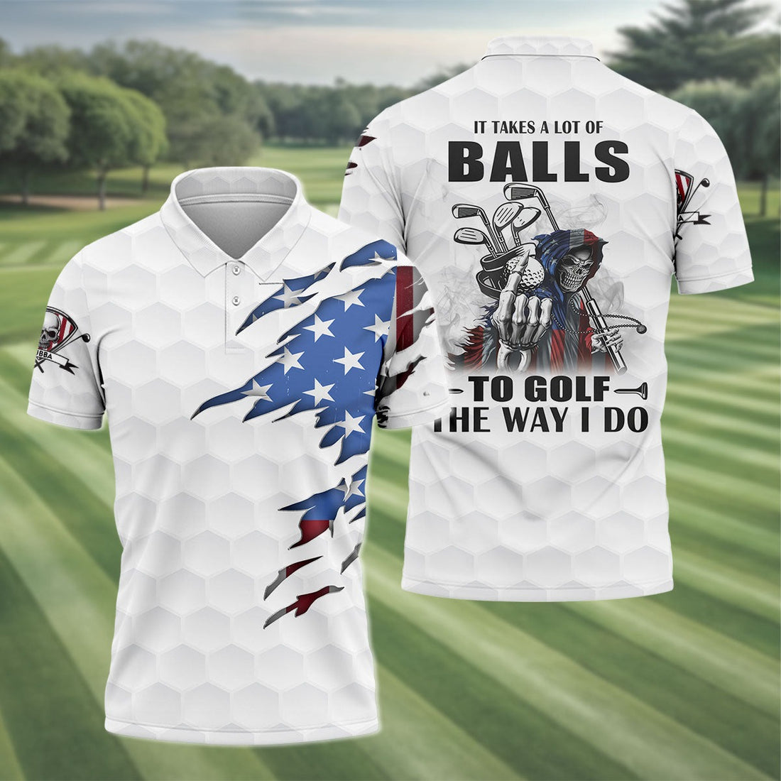Skeleton Golf Polo