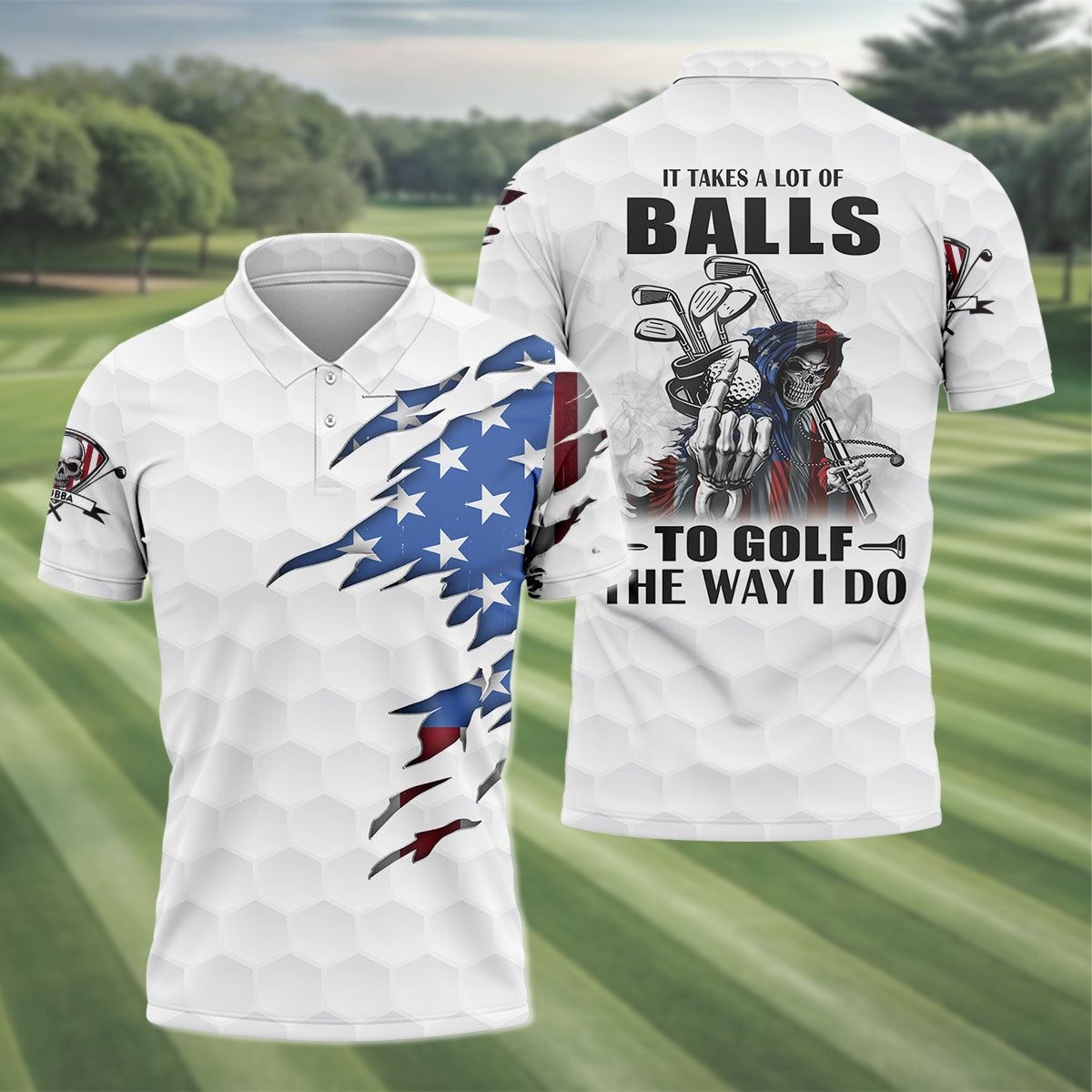 Skeleton Golf Polo