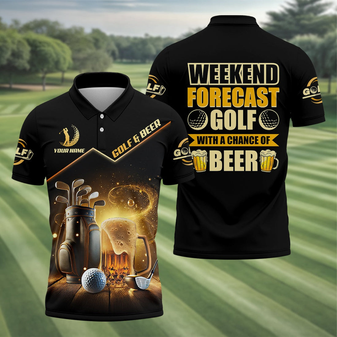 Golf And Beer Golf Polo - Gift For Golfer