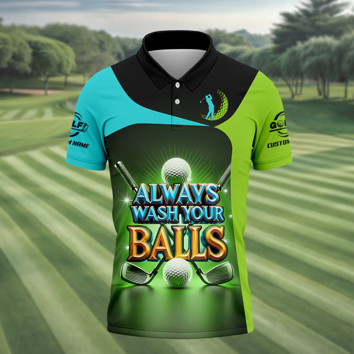 Always Wash Your Balls Golf Polo
