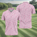 Pink Breast Cancer Golf Polo