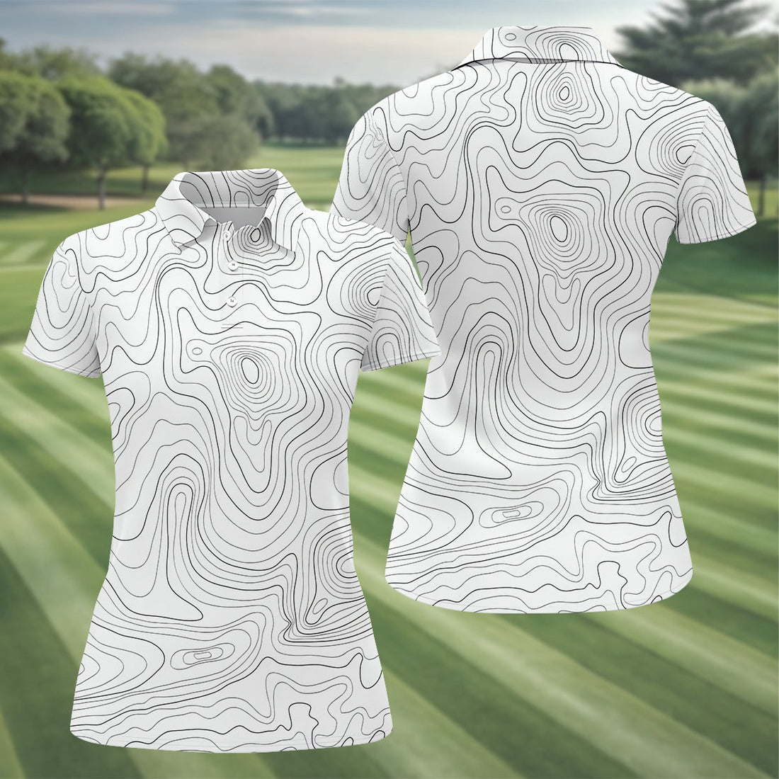 White Top Womens Golf Tops, Ladies Sleeveless Polo, Unique Gift For Golfer, Golfing Apparel