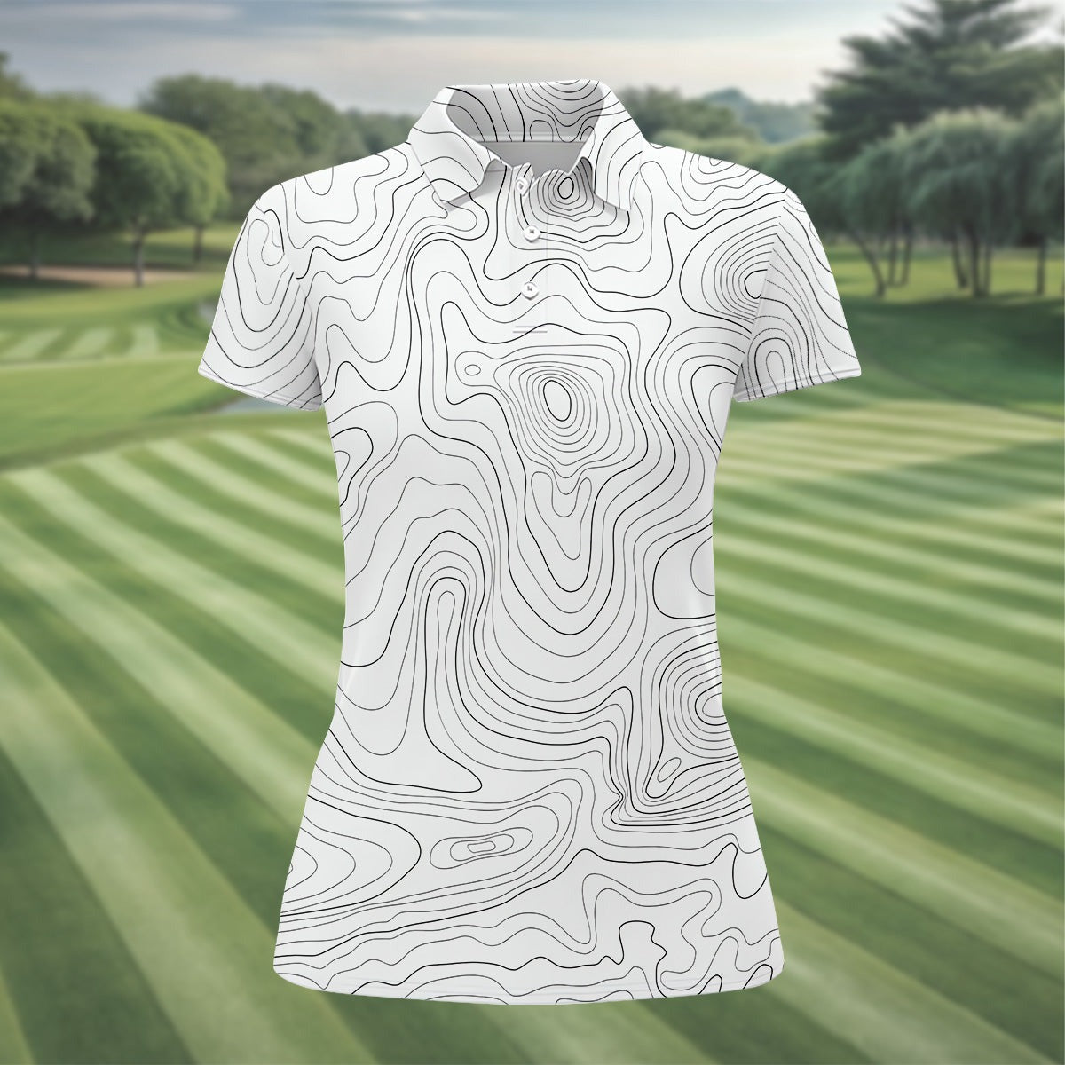 White Sleeveless Women's Golf Polo