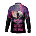Not All Who Wander Are Lost Bigfoot Custom Men's Golf Polo Shirt, Funny Golf Shirt, Gift For Golfers