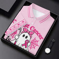 Breast Cancer Is Boo Sheet Ghost Polo Shirt, Men's Golf Shirt, Printed Golf Shirts
