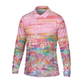 Ombre Colorful Breast Cancer Golf Shirt, Couple Golf Shirt, Matching Golf Shirt, His And Hers Golf Shirts