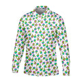 Neon Middle Finger Men Fun Golf Shirts, White Golf Polo, Cool Golf Gifts, Golfing Apparel