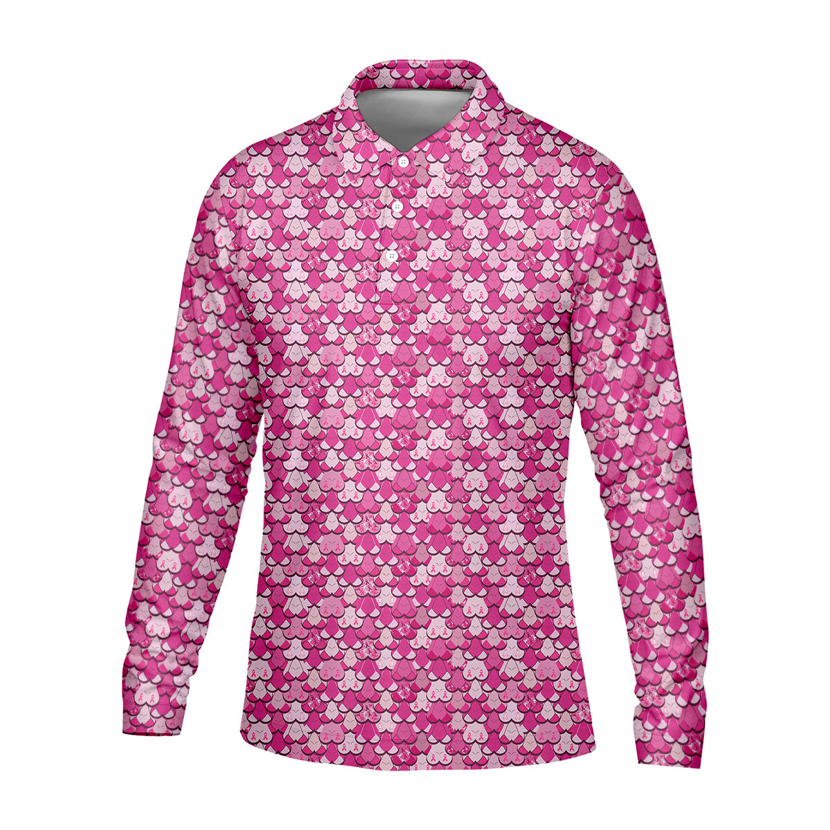 FREE SOCKS Pink Breast Cancer Golf Shirt, Funny Men Golf Shirt, Cancer Awareness Shirt, Golfing Apparel