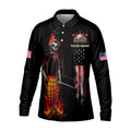 Custom Skull Golf Polo Shirt, Mens Golf Gift, Funny Golf Shirt