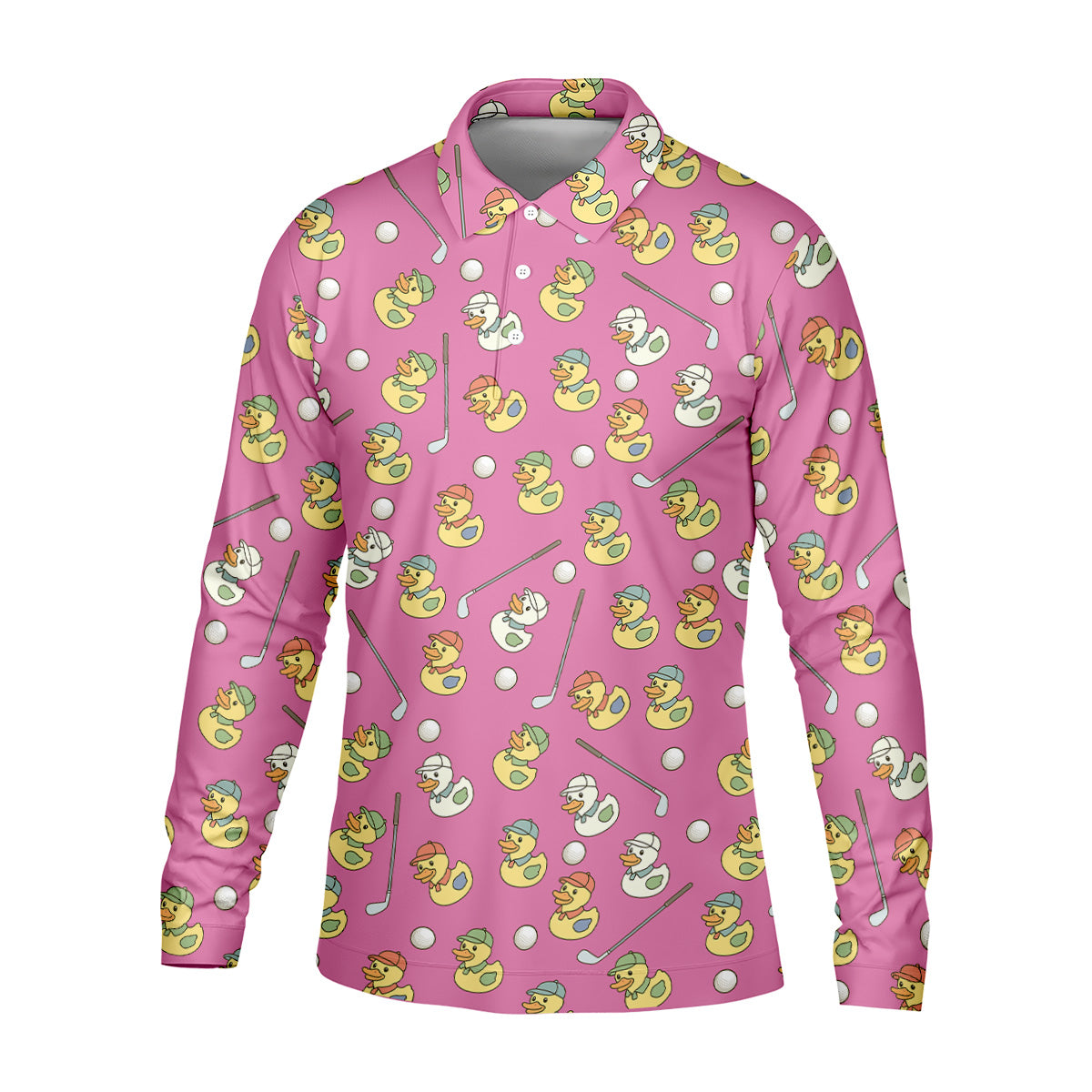 Rubber Duck Golf Polo Shirt, Fun Men's Golf Polos, Hawaiian Golf Shirts, Golfing Apparel
