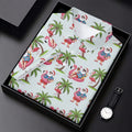 Tropical Santa Flamingo Beach Golf Polo, Christmas Golf Shirt, Golf Apparel For Men