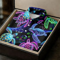 Neon Sea Turtle Ocean Pattern Hawaiian Golf Polo Shirt, Mens Golf Polo, Printed Golf Shirts