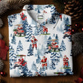 Santa Golfing Polo Shirt Mens, Fun Golf Shirts For Men, Christmas Golf Shirt, Golf Lover Xmas Gift