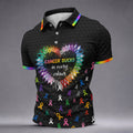 Cancer Sucks In Every Colour Awareness Ribbon Golf Polo Shirt, Mens Golf Apparel