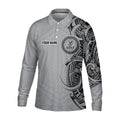 Strike Grey Tribal Tattoo Custom Men's Golf Polo Shirt, Funny Golf Shirt, Dad Golf Gift