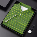 Funny Hole In One Pickle Golf Pattern Polo Shirt, Golf Shirts For Men, Mens Golf Apparel