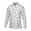 White Funny Skeleton Adult Position Golf Shirt, Halloween Gift Idea, Fun Golf Shirts For Men, Polo For Men