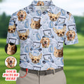 Custom Face Pet Golf Shirt, Custom Shirt Dog Face, Funny Golf Polo Shirt, Dad Golf Gift