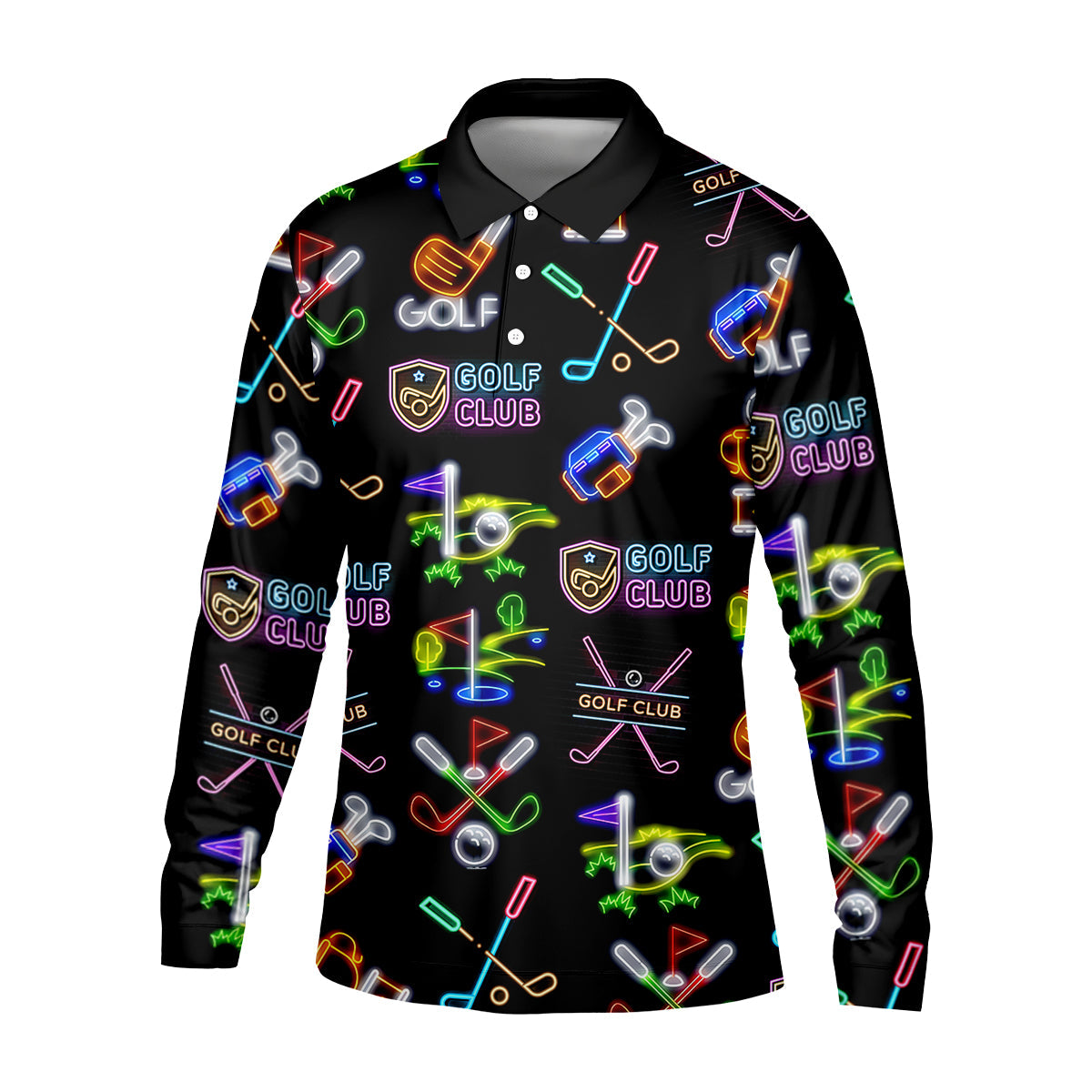Neon Golf Clubs Golf Shirt, Funny Golf Shirt, Couple Golf Shirt, Matching Golf Shirt, His And Hers Golf Shirts
