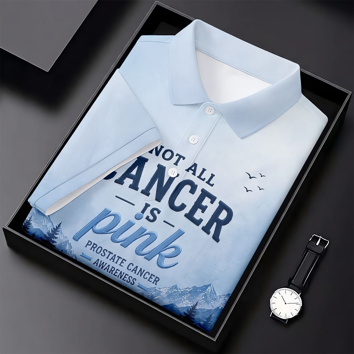 Not All Cancer Is Pink Prostate Cancer Polo Shirt, Mens Golf Polo, Printed Golf Shirts
