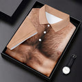 Funny Hairy Man Body Illusion Design Hawaiian Golf Shirt, Golf Shirts For Men, Polo Shirts For Men