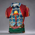 Funny Christmas Leg Lamp Window Golf Polo Shirt, Mens Golf Polo, Golf Apparel For Men