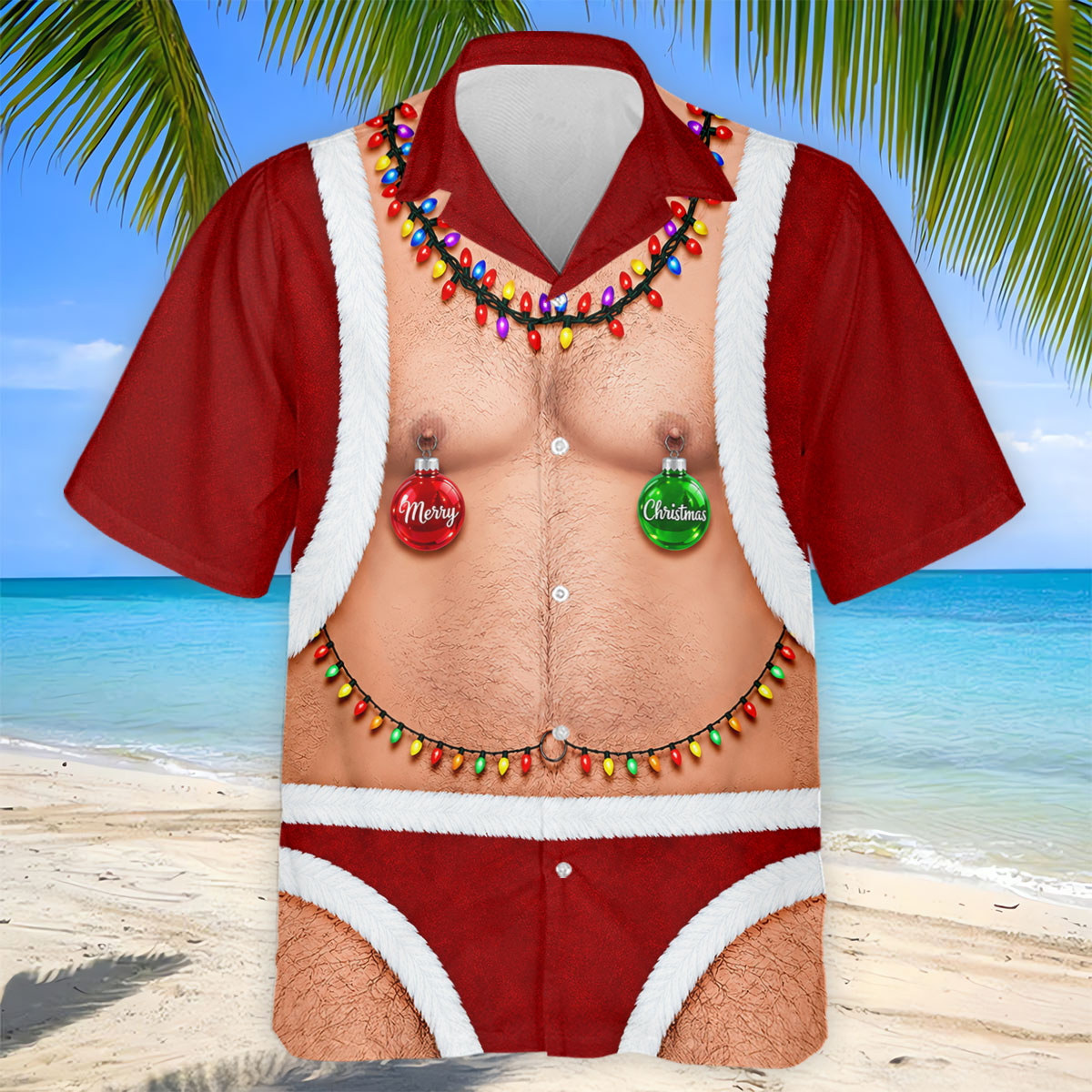 Funny Santa Christmas Balls Golf Polo Shirt, Mens Golf Polo, Golf Apparel For Men