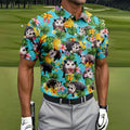 Funny Opossums Among Pineapples Hawaiian Golf Polo, Golf Tops For Men, Golfing Apparel