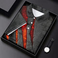 Red Claw Marks Hawaiian Golf Shirt, Scratch Print Men's Golf Shirt, Polo Shirts For Men