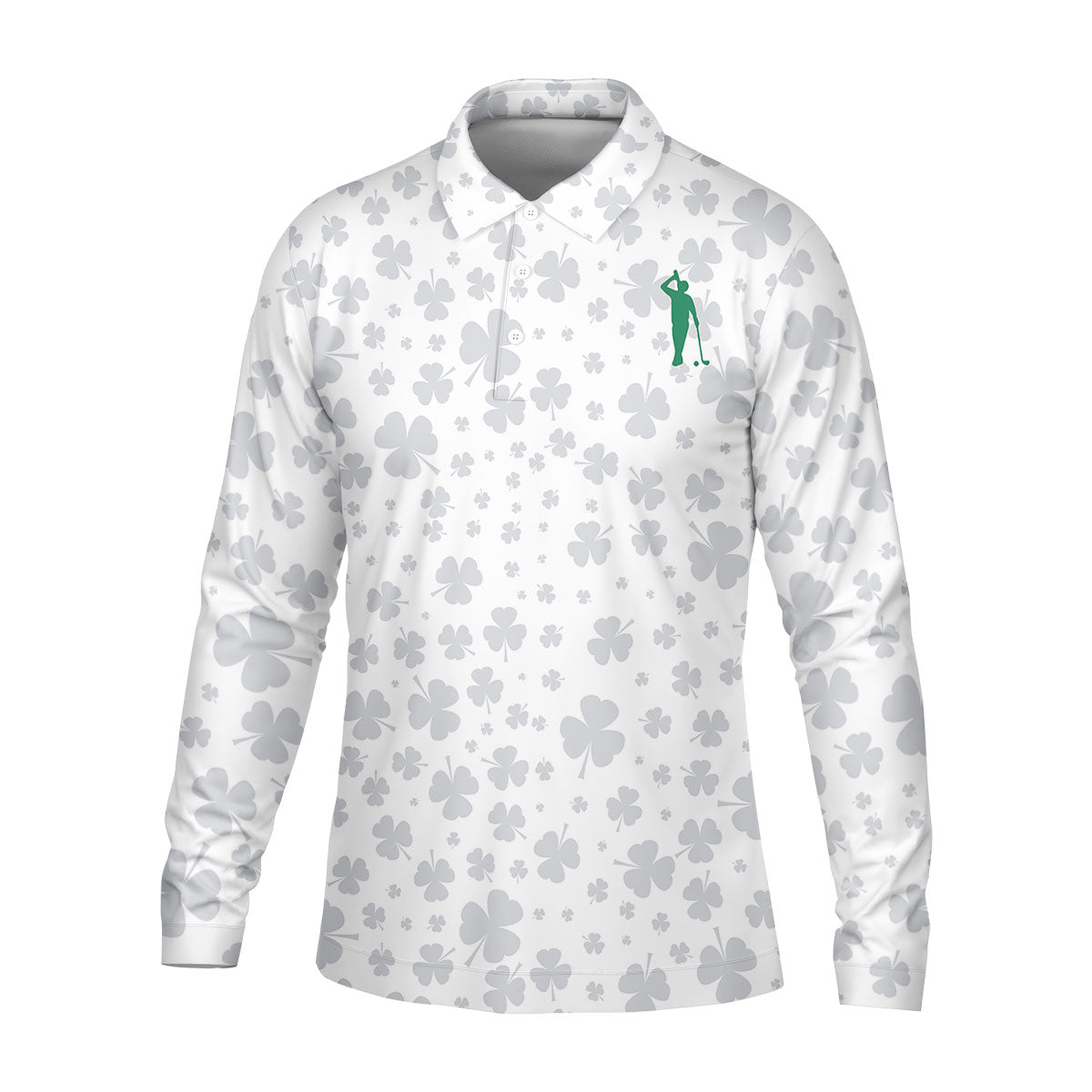 Shamrock Golf Polo Shirt, Mens Golf Shirt, St Patrick's Day Golf Shirt, Gift For Golfer