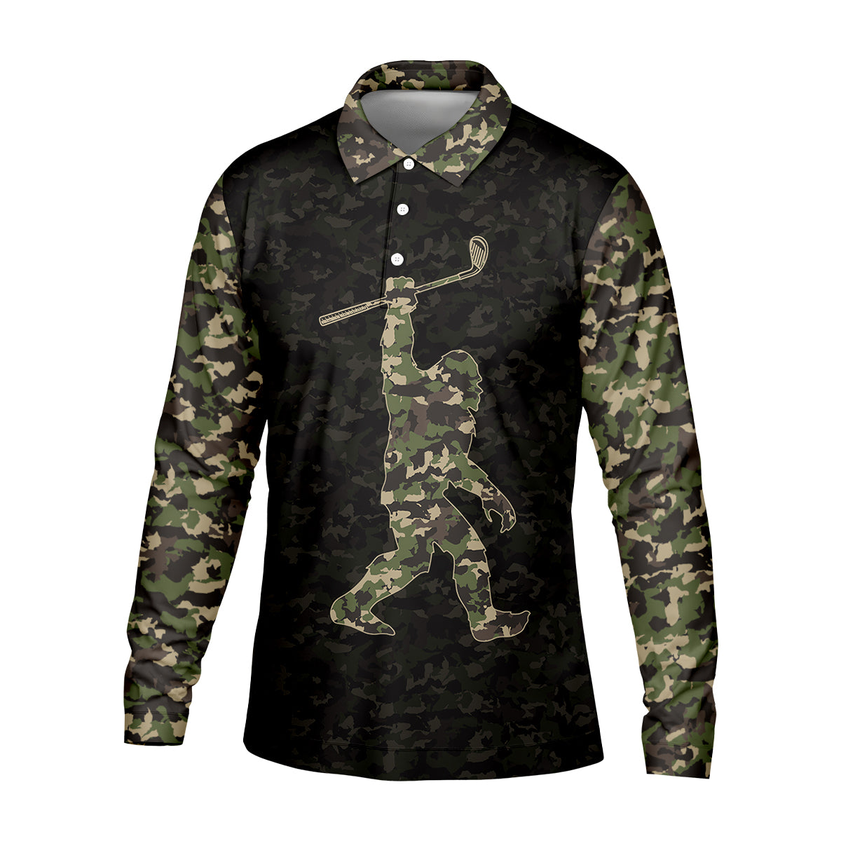 Funny Bigfoot Men's Golf Polo Shirt, Mens Golf Shirt, Funny Golf Shirt, Gift For Golfers