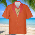 Orange Blue Tuxedo Men's Funny Golf Shirts, Father's Day Golf Shirt, Golf Gift For Dad