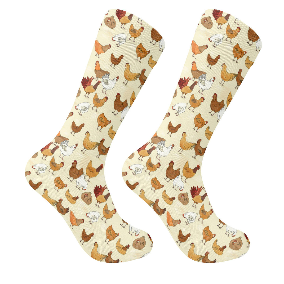 Funny Chicken Family Golf Socks, Golf Socks For Men, Chicken Lover Gifts, Fun Socks, Christmas Golf Gift