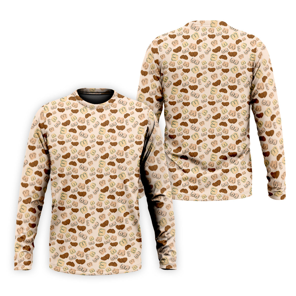 Beige Fun Men's Golf Polos, Cool Golf Polos, Mens Golf Polo Shirts, Golf Gift For Men