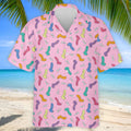 Funny Adult Novelty Pink Pattern Golf Shirt, Mens Polo Shirts, Golf Apparel For Men