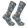 Best Dog Dad By Par Socks, Socks With Dog Face, Custom Pet Socks, Funny Crew Socks, Christmas Golf Gift
