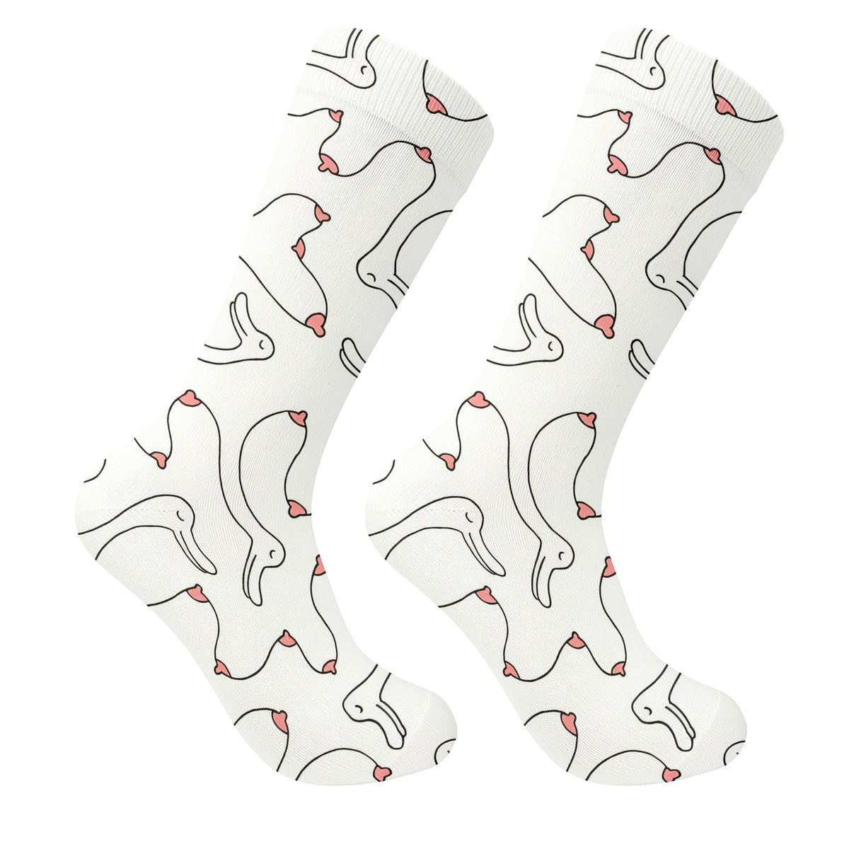 Funny Goose Graphic Golf Socks, Fun Pet Socks, Golf Socks For Men, Golf Gifts For Dad