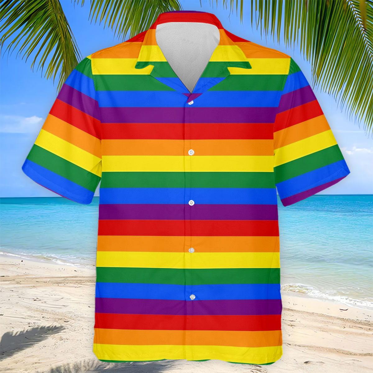 LGBT Rainbow Flag Golf Tops For Men, Pride Month Celebrate Golf Shirts For Men
