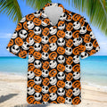 Halloween Skull Pumpkin Pattern Golf Polo Shirt, Men's Golf Shirt, Hawaiian Golf Shirt