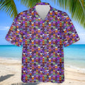 Cute Halloween Icon Pattern Golf Polo Shirt, Mens Golf Shirts, Hawaiian Golf Shirt