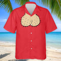 Red Funny Dickhead Faux Chest Golf Shirt, Golf Polo Shirts For Men, Mens Golf Apparel